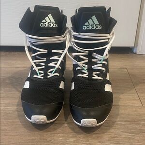 adidas Black and White High-Top Sneakers